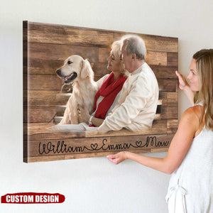 Family Couple Pet Portrait Personalized Poster - Gift For Couple, Family, Pet Lovers