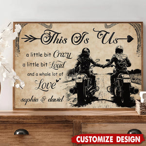 This Is Us-Personalized Couple Bike Poster-Motorcycle-Loving Couple