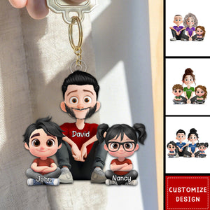 Personalized Cute Cartoon Family Keychain - Gift For Your Family