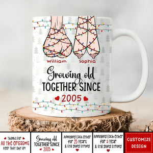 Growing Old Together Persionalized Mug For Couple