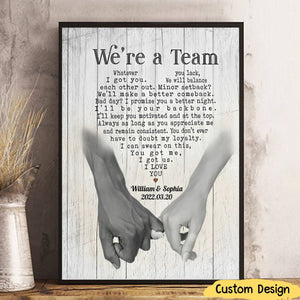 We're a Team - Personalized Pinky Swear Couple Poster