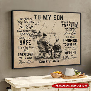 To My Son-Personalized Poster-Poster Gift For Fishing Lovers