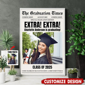 Personalized Poster Newspaper Graduation,Senior Graduation