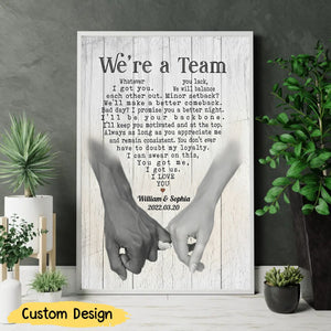 We're a Team - Personalized Pinky Swear Couple Poster