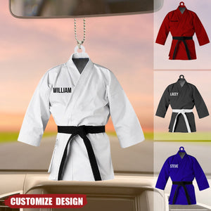 Personalized Karate Uniform Car Ornament