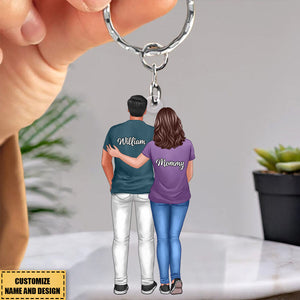 Heartfelt Father's Day Gift For Son, Grandson - Personalized Keychain