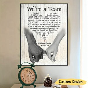 We're a Team - Personalized Pinky Swear Couple Poster