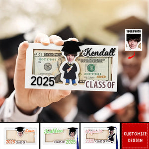 Personalized Portrait Graduation Money Holder Class of 2025