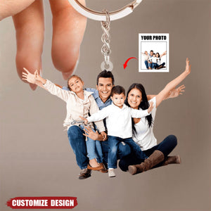 Custom Your Photo Acrylic Keychain - Gift For Mom/Grandma