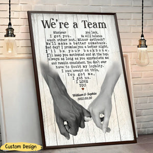 We're a Team - Personalized Pinky Swear Couple Poster