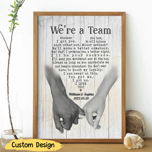 We're a Team - Personalized Pinky Swear Couple Poster