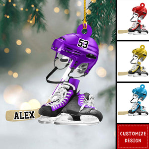 Personalized Ice Hockey Ornament, Gifts For Ice Hockey Players - 2024 New Release