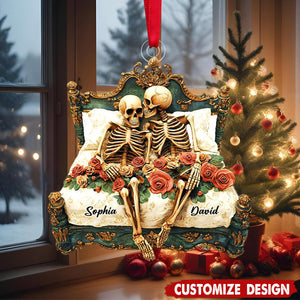 Personalized Skull Couple Acrylic Ornament Gifts For Couple-2024 New Release