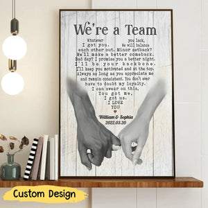 We're a Team - Personalized Pinky Swear Couple Poster