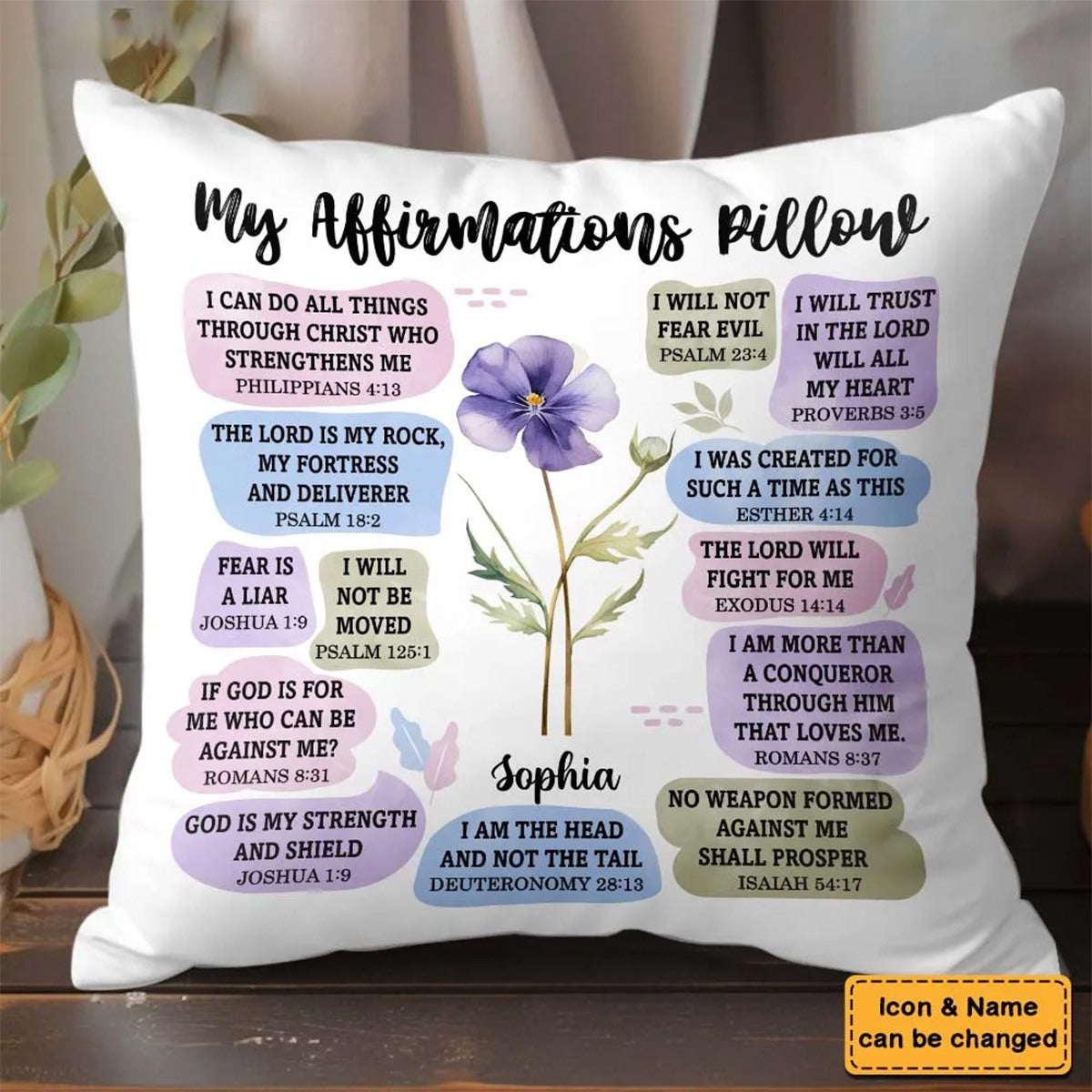 Personalized Gift For Woman Christian Affirmation Pillow