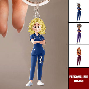 Personalized Nurse Keychain-Gift For Friends/Family