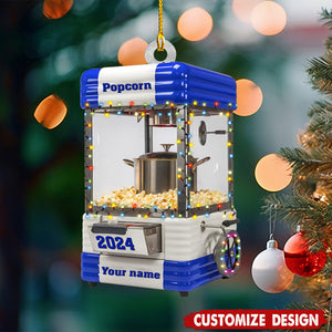 Personalized Popcorn Machine Christmas Ornament Food Lovers Gift Idea - 2024 New Release