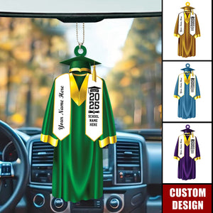 Personalized High School & Collage Graduation Acrylic Car Ornament, Graduation Gift