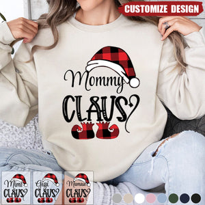 Personalized Nana Claus Christmas And Kids Sweatshirt