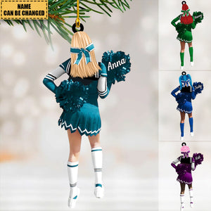 Personalized Cheerleading Pom pom Girl Christmas Ornaments - 2024 New Release