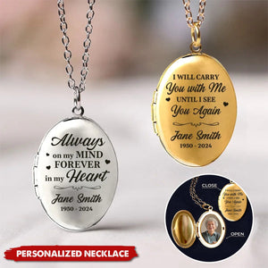 I Will Carry You With Me-Personalized Memorial Necklace-Gift For Family Members