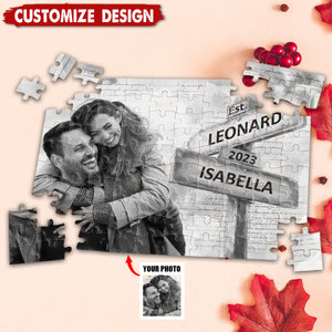 Custom Photo Couple I Love You To Pieces - Personalized Jigsaw Puzzle