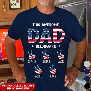 You Are Always Awesome To Us - Family Personalized T-shirt - Gift For Dad, Grandpa