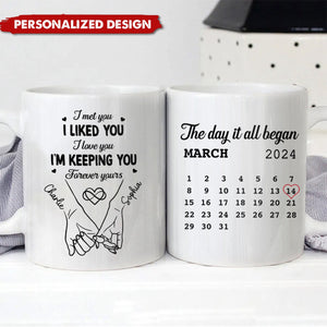 Couple Hand in Hand-Personalized Mug-Anniversary Gift For Couple