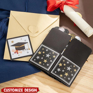 Personalized Handmade 3D Graduation Pop Up Box Card with Money Envelope and Greeting Card Graduation Congratulations Gift for Graduates