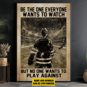 Personalized Hockey Motivation Poster- Gift For Hockey Lovers