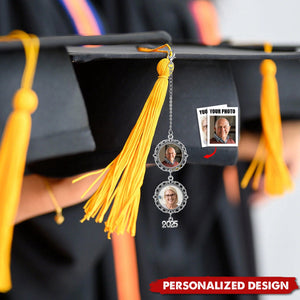 Personalized Graduation Cap Photo Charm Class Of 2025