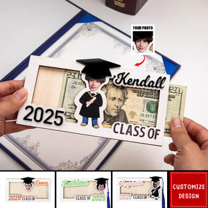 Personalized Portrait Graduation Money Holder Class of 2025