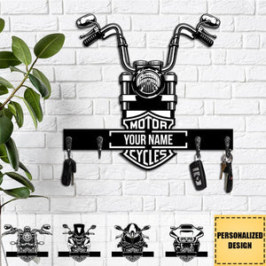 Motorcycle Gift: Custom Key Rack, Key Holder - Personalized For Bikers