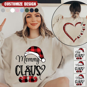 Personalized Nana Claus Christmas And Kids Sweatshirt