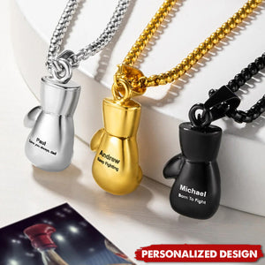 Personalized Boxing Glove Gothic Necklace-Gift for Boxers Lover