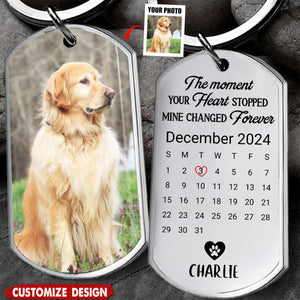 Custom Photo A Loyal Heart Never Fades-Memorial Personalized Keychain-Gift For Pet Lover