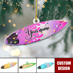 Personalized Surfboard Ornament - Surfing Player Gift - 2024 New Release