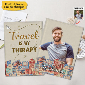 Collect moments not things Upload Photo Passport Cover