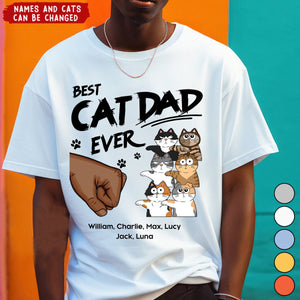 Certified Best Cat Dad Personalized Shirt, Funny Father's Day Gift For Cat Dad