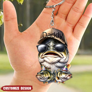 Gift for Grandpa Belongs to Fishing Keychain