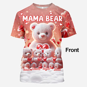 Personalized Mama Bear T-shirt - Gift For Mom,Grandma