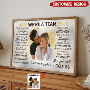 We Will Balance Each Other Out-Personalized Photo Couple Poster-Gift For Husband Wife, Anniversary