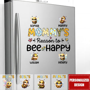 Gift For Nana's Reason To Bee Happy Shirt-Personalized Decal/Sticker-Gift For Grandma/Mom