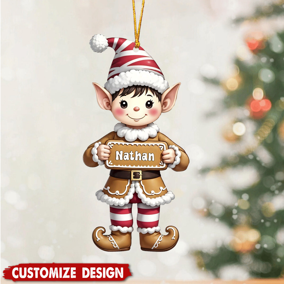 Personalized Elf Ornament-Gift For Kids-2024 New Release