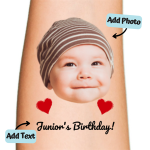 Personalized Photo Temporary Tattoos