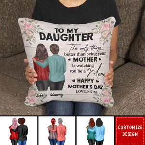 To My Daughter From Mom - Personalized Pillow - Mother's Day Gift For Daughter