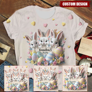 Personalized Easter Grandma All Over T-Shirt-Easter Gift