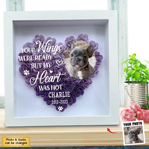 Once By My Heart - Personalized Memorial Flower Shadow Box, Sympathy Gifts For Loss Of Pets