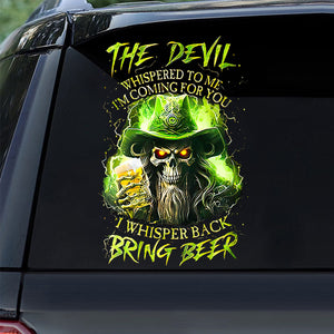 Men's Bring Beer Skull Print Decal