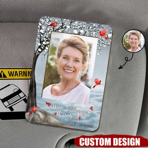 I Will Carry You With Me Until I See You Again, Personalized Picture Frame, Custom Photo Car Visor Clip